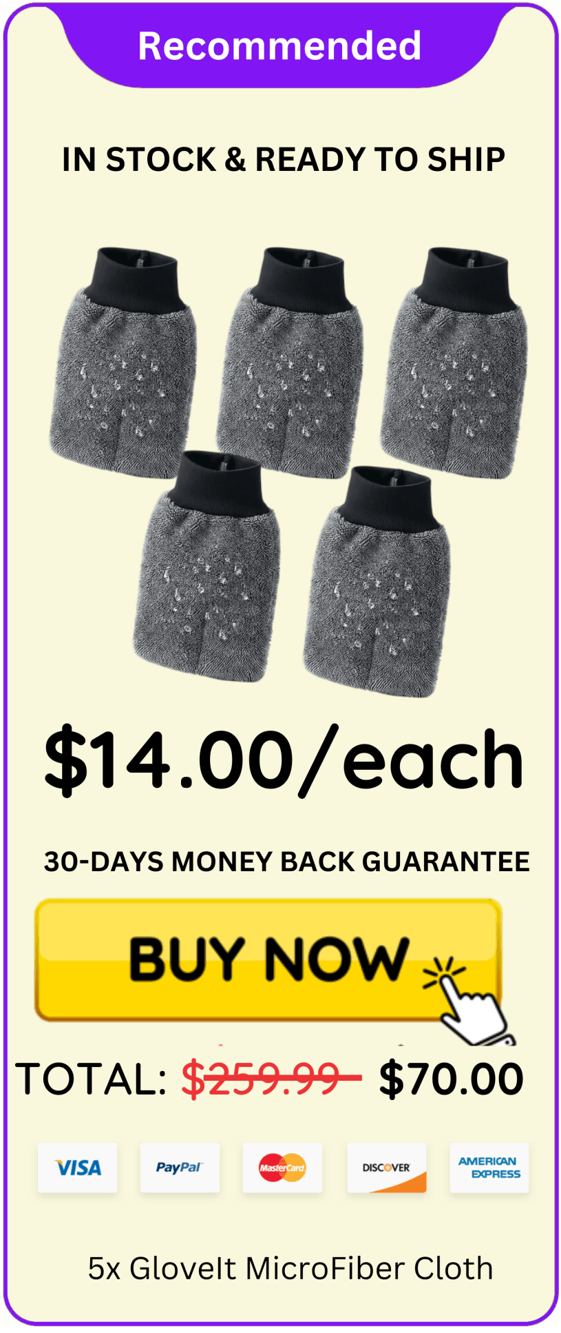 GloveIt MicroFiber Cloth offer package price 
